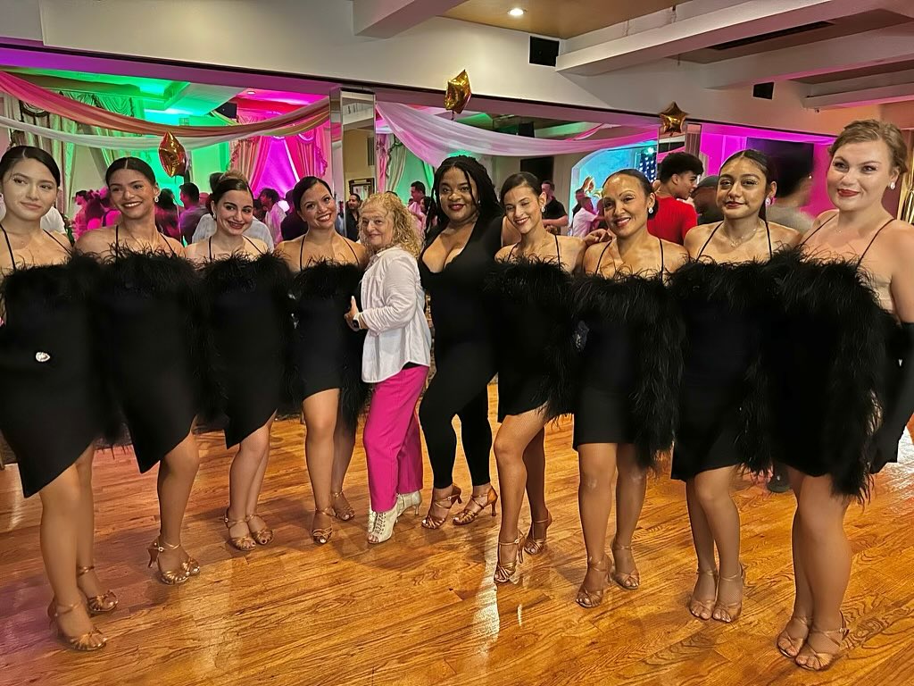Francesita, costume seamstress for salsa dancers on Long Island